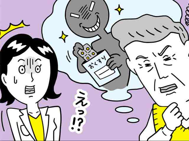 認知症の疑いがあり薬を盗まれたと主張する患者さんの画像