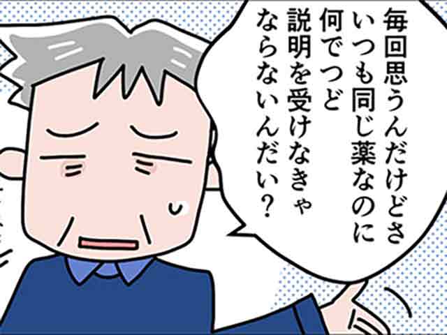 薬の服用方法を間違えてしまう患者さんの画像